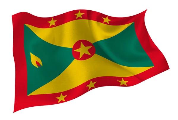 Grenada Nationalflagga Ikon — Stock vektor