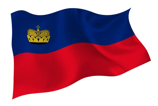 Liechtenstein Icono Bandera Nacional — Vector de stock