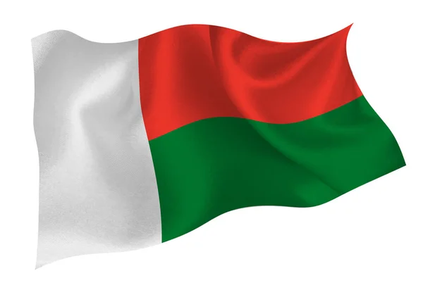 Ikona Flagi Narodowej Madagaskaru — Wektor stockowy