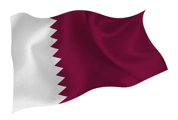 Qatar Icono Bandera Nacional — Vector de stock