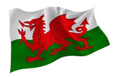 Welsh national flag icon clipart