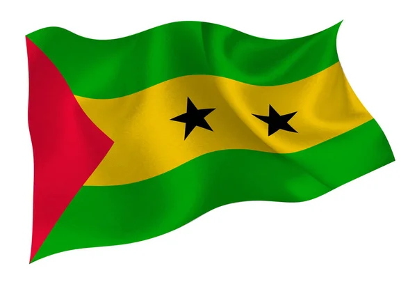 Sao Tomé Principe Pictogram Nationale Vlag — Stockvector