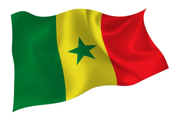 Ícone Bandeira Nacional Senegal — Vetor de Stock