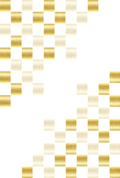 Gold Check Japanese Paper Background — 스톡 벡터