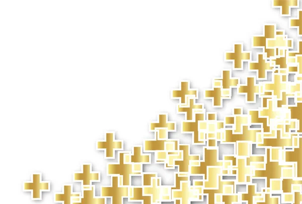 Χρυσό Συν Γεωμετρία Υφή Φόντου — Διανυσματικό Αρχείο