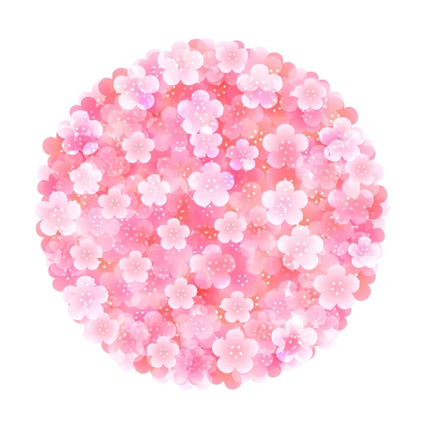 Pflaumenblüten Frühling Blume Symbol — Stockvektor