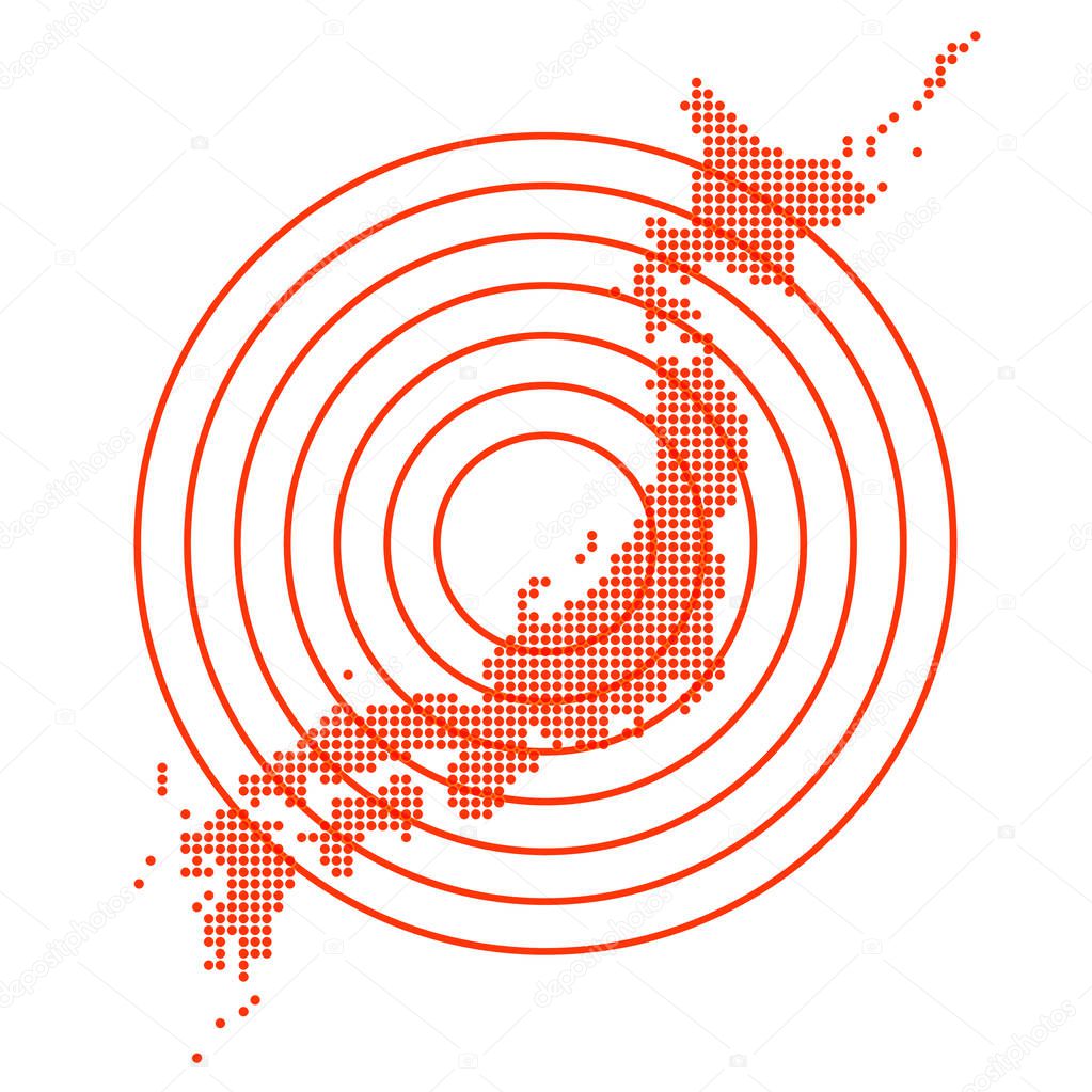 Japan map prefecture Three-dimensional icon