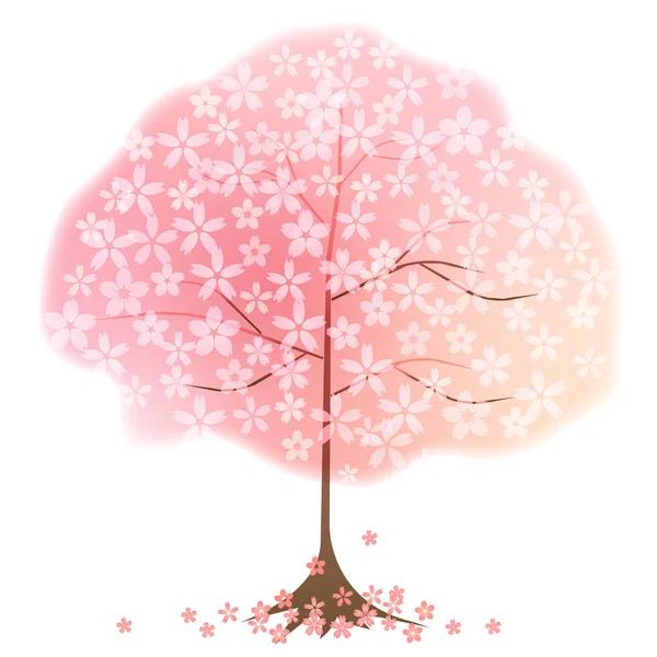 Cherry Blossom Spring Flower Pink Icon — 스톡 벡터