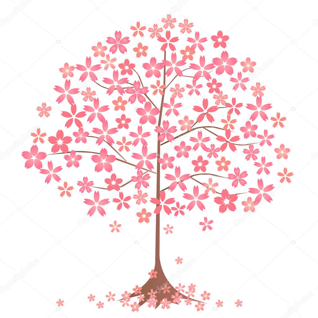 Cherry blossom Spring flower pink icon