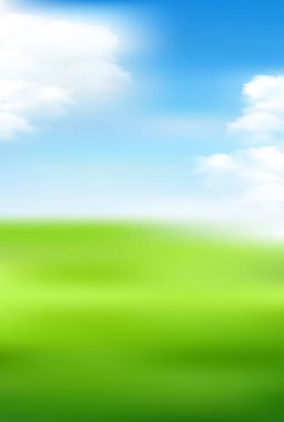 Çayır Taze yeşil gökyüzü arka planı