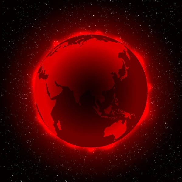 Dünya Haritası Uzay Işığı Arkaplanı — Stok Vektör
