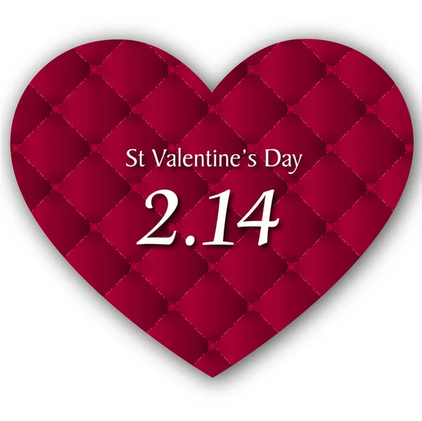 Valentine Day Heart Leather Event Icon — 스톡 벡터
