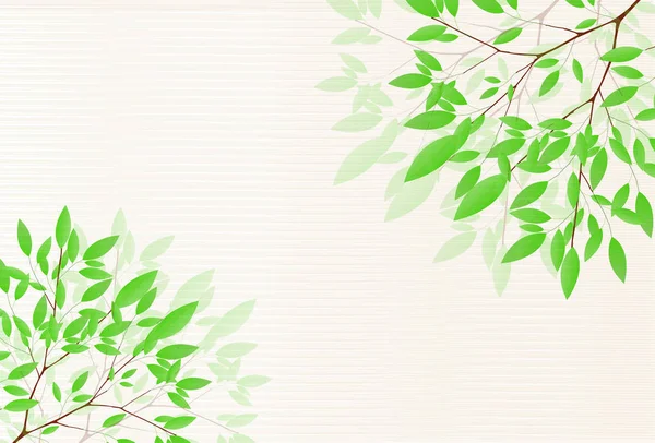 Hojas Verdes Frescas Fondo Del Árbol — Vector de stock