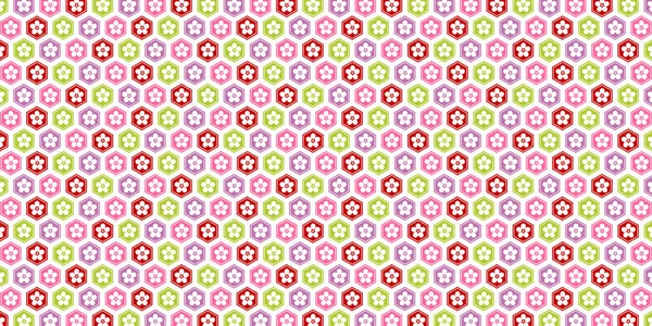 Pflaumenblütenfest Japanisches Muster Textur Hintergrund — Stockvektor