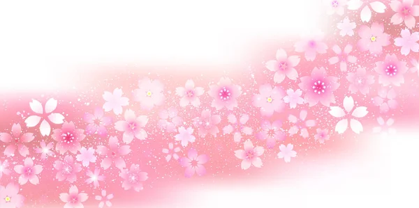 Fleur Cerisier Fond Fleurs Printanières — Image vectorielle