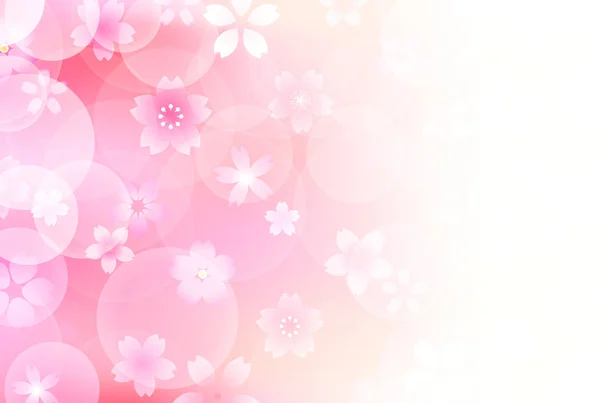 Cherry Blossom Spring Flowers Background — Stock Vector