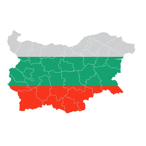 Bulgarije Pictogram Nationale Vlaggenkaart — Stockvector