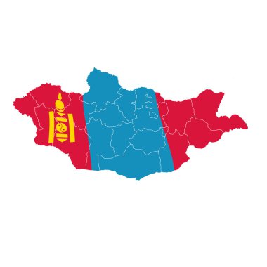 Moğolistan Ulusal bayrak haritası simgesi