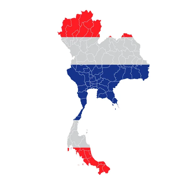 Thailandia Mappa Nazionale Icona — Vettoriale Stock