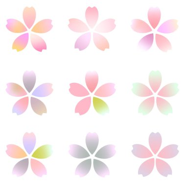 Kiraz çiçeği bahar çiçeği ikonu