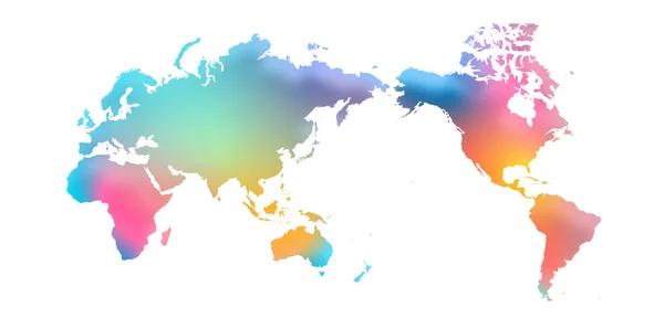 Weltkarte Kontinent Land Hintergrund — Stockvektor