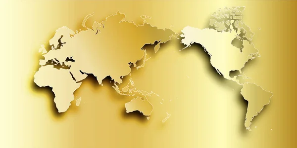 Světová Mapa Kontinent Země Pozadí — Stockový vektor