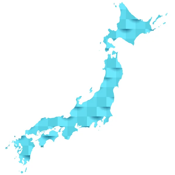 Japonia Mapa Ikona Tapety Square — Wektor stockowy