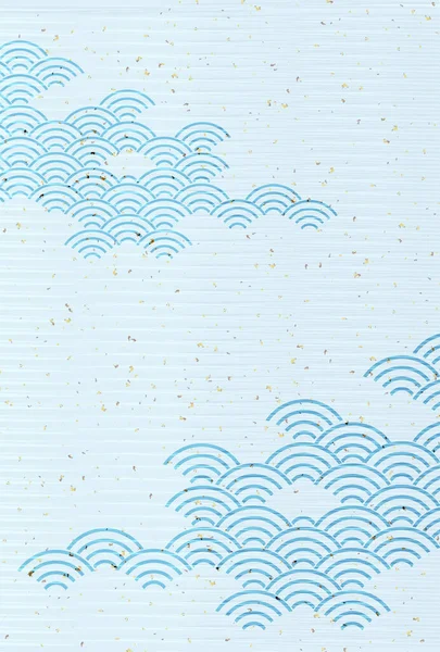 Meereswelle Japanisches Muster Hintergrund — Stockvektor