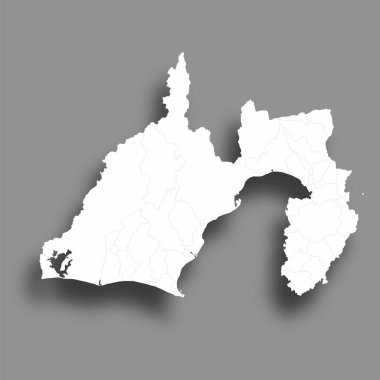 Shizuoka Haritası Siluet Bölgesi Çerçeve Simgesi