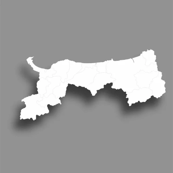 Εικονίδιο Πλαισίου Νομαρχίας Silhouette Map Tottori — Διανυσματικό Αρχείο