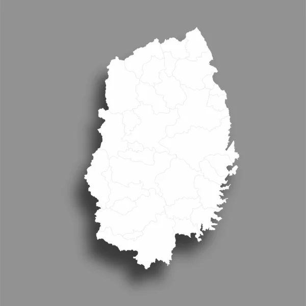 Iwate Map Silhouette Prefecture Frame Icon — Stockový vektor