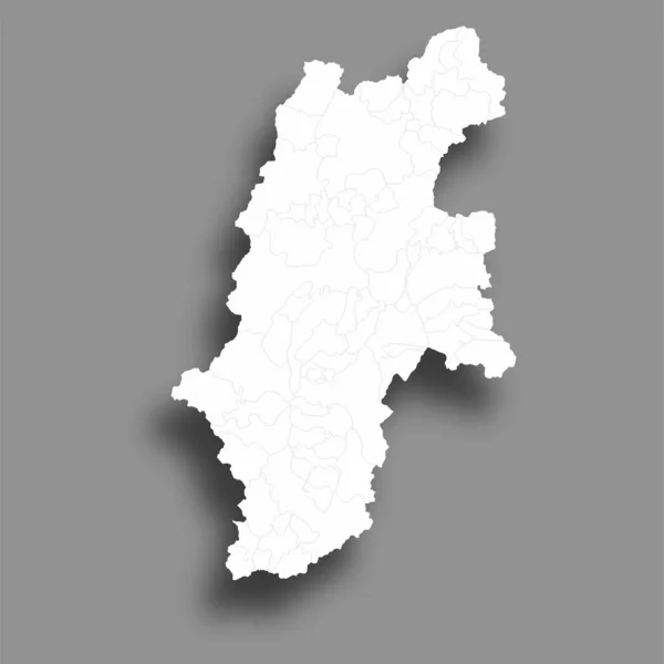 長野県地図シルエット県フレームアイコン — ストックベクタ