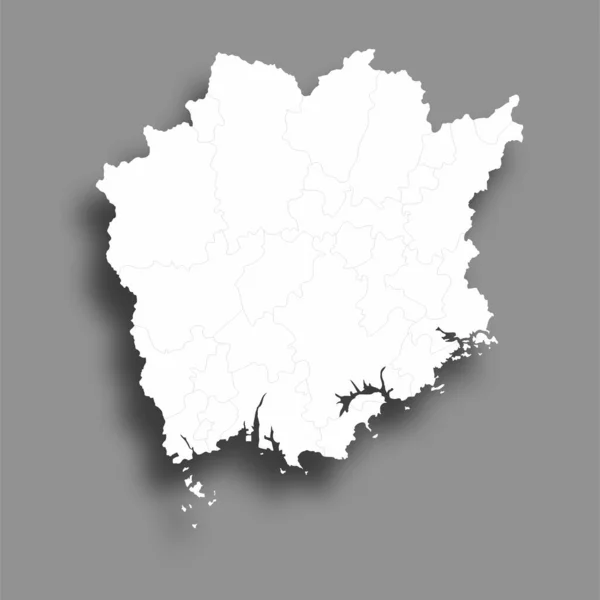 岡山県地図シルエット県フレームアイコン — ストックベクタ