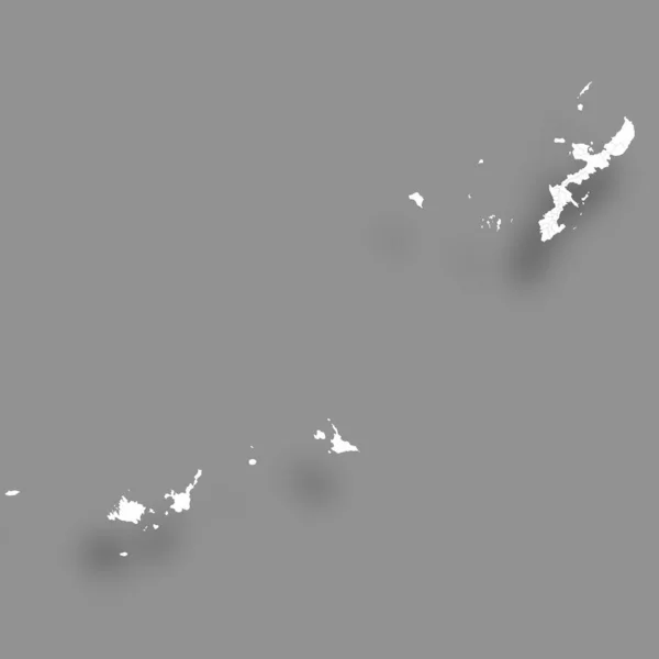 Okinawa Mapa Silueta Prefektura Rámeček Ikona — Stockový vektor