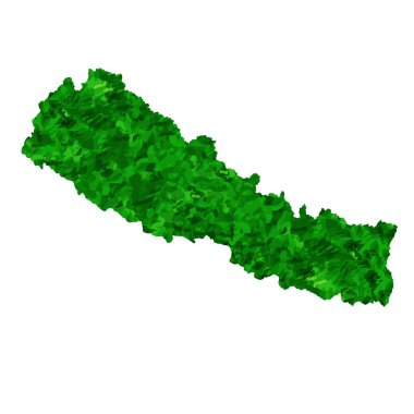 Nepal Map country green icon