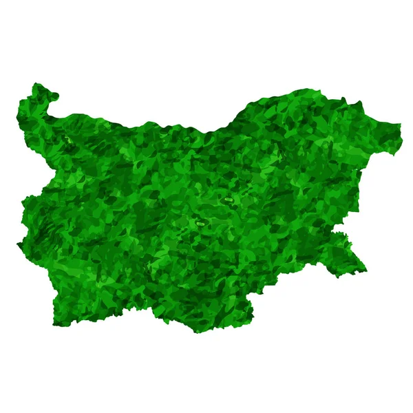 Bulgaria Map Country Green Icon — Stok Vektör