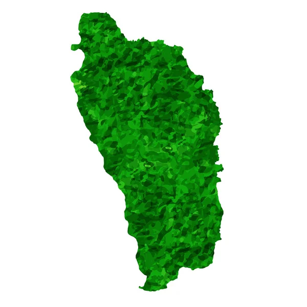 Dominica Map Country Green Icon — Stock vektor