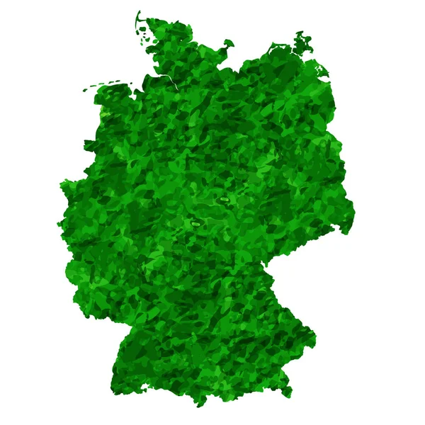 Germania Mappa Paese Icona Verde — Vettoriale Stock