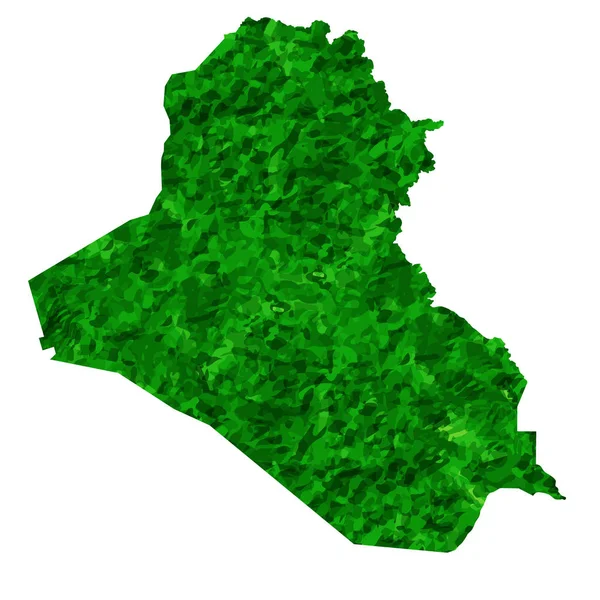Irak Mapa Kraj Zielony Ikona — Wektor stockowy