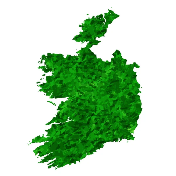 Irlande Carte Pays Icône Verte — Image vectorielle