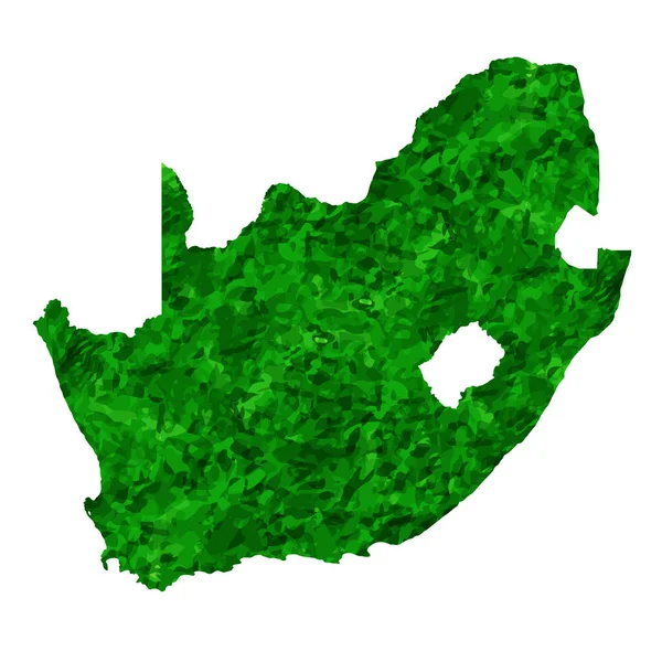 Zuid Afrika Kaart Land Groen Pictogram — Stockvector