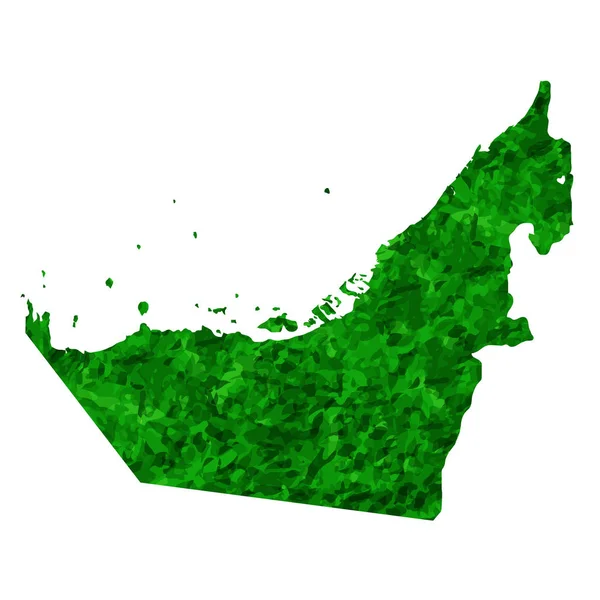 Emirati Arabi Uniti Mappa Paese Icona Verde — Vettoriale Stock