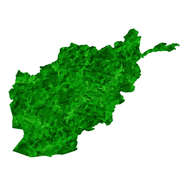 Afghanistan Map Country Green Icon — ストックベクタ