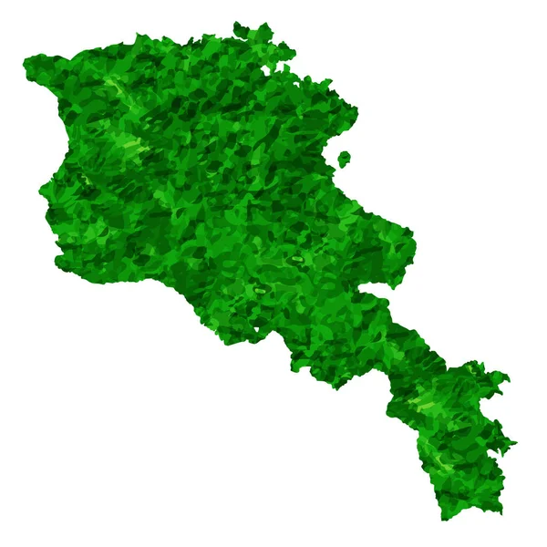 Armenia Mappa Paese Icona Verde — Vettoriale Stock