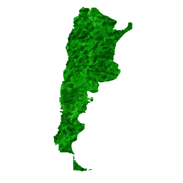 Argentine Carte Pays Icône Verte — Image vectorielle