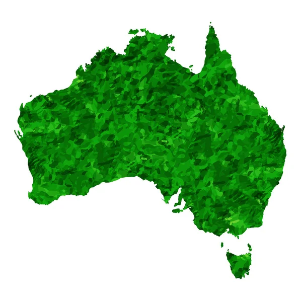 Australia Map Country Green Icon — ストックベクタ