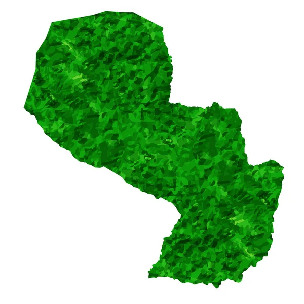 Paraguai Mapa País Ícone Verde — Vetor de Stock