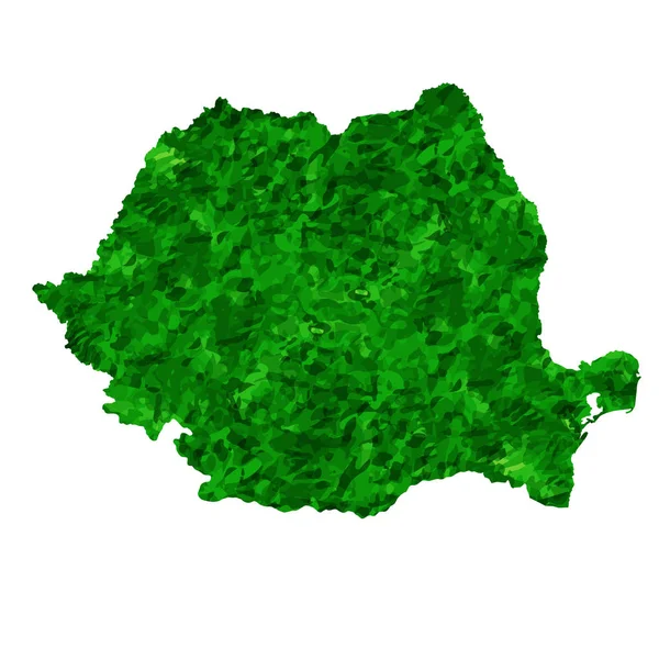 Romania Map Country Green Icon — ストックベクタ