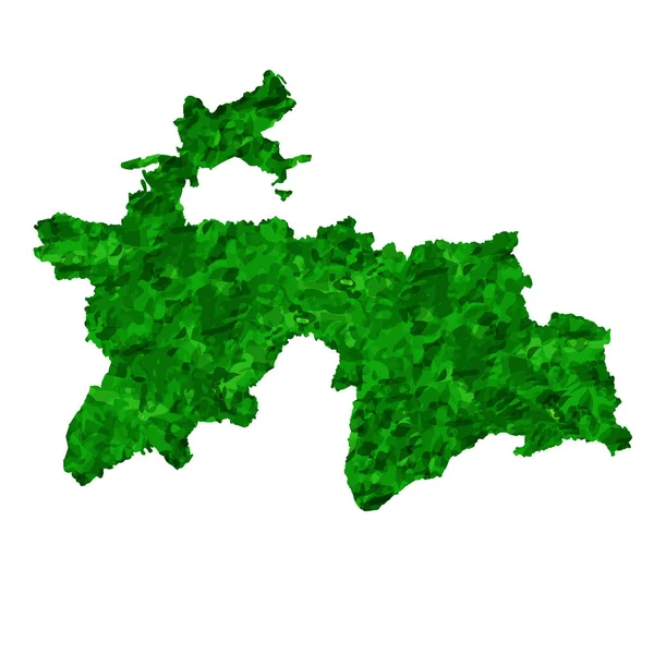 Tajikistan Map Country Green Icon — 图库矢量图片