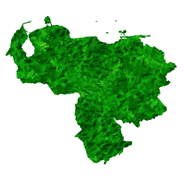 Βενεζουέλα Χάρτης Χώρα Πράσινο Εικονίδιο — Διανυσματικό Αρχείο